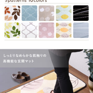 洗えるデザイン玄関マット 45×90cm 【ヴィタム2-Witam2-】