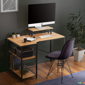 ヴィンテージ風L字パソコンデスク-Lubbock-【-ラボック-】