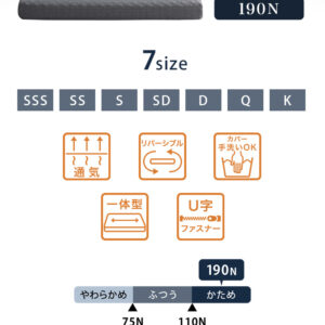 高反発プロファイルウレタンマットレス【Beleza10-ベレーザ・テン-】(クイーン)