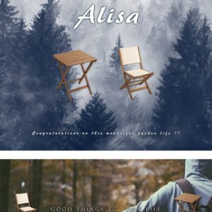 折りたたみガーデンテーブル・チェア（3点セット）人気素材のアカシア材を使用 | Alisa-アリーザ-