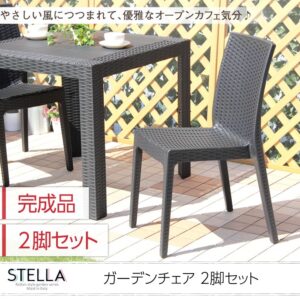 ガーデンチェア 2脚セット【ステラ-STELLA-】(ガーデン カフェ)