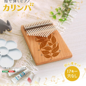 指で弾くピアノ カリンバ初心者セット ハンドメイドタイプ 17キー 穴なし