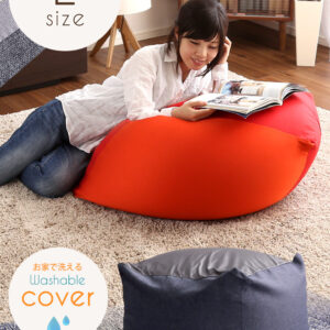 ジャンボなキューブ型ビーズクッション・日本製(Lサイズ)カバーがお家で洗えます | Guimauve-ギモーブ-