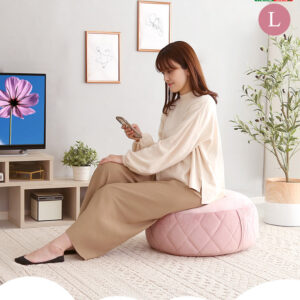 大人かわいいインテリア 丸型ビーズクッション Lサイズ【Chammy -チャミー-】