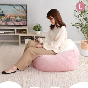 大人かわいいインテリア 四角ビーズクッション Lサイズ【Chammy -チャミー-】