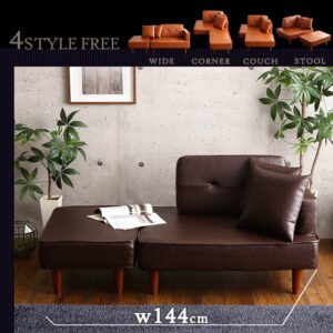 二人掛け ヴィンテージコンパクトカウチソファ 【Vincs-ヴィンクス-】