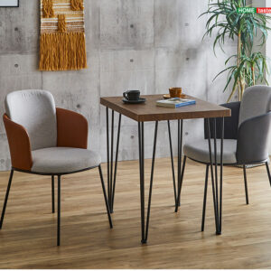 レザーとファブリックの組み合わせ　ダイニングチェア 1脚単品【Alexi】