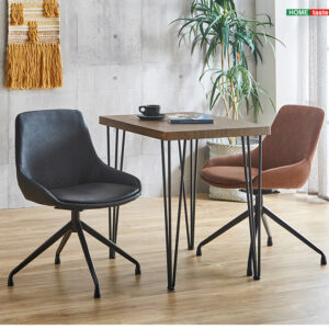 スタイリッシュなレザー調ダイニングチェア