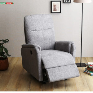 温かみのあるファブリック 1人掛け電動リクライニングソファ