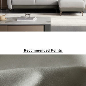 スエード調 左ひじ1人掛け+右3人掛け+オットマンセット