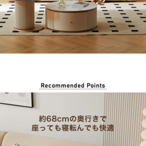 左右2人掛け柔らかカウチソファ