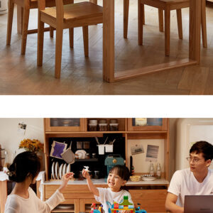 北米産オーク無垢材ダイニングテーブル 1.6m