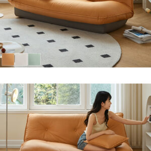 2人用折りたたみローソファ(6段階リクライニング)