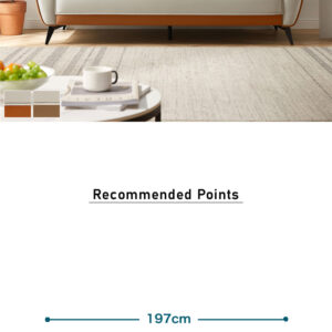 ツートンカラー3人掛けソファ クッション付き