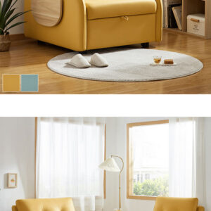 収納式サイドテーブル付きソファベッド（小）