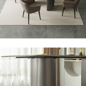 ダイニングテーブル＆チェア-ブラウン-　5点セット　180cm