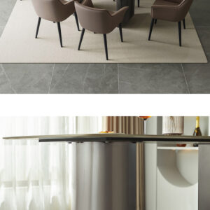 ダイニングテーブル＆チェア-ブラウン-　7点セット　180cm