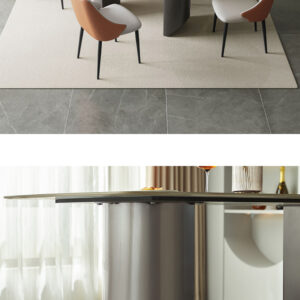 ダイニングテーブル＆チェア-オレンジ-　5点セット　180cm