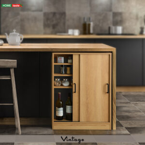 ヴィンテージカウンター下引き戸収納6015