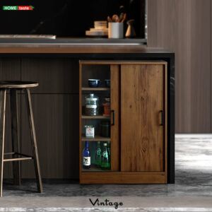 ヴィンテージカウンター下引き戸収納6020