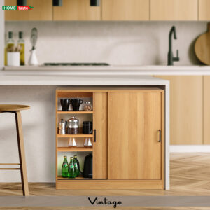 ヴィンテージカウンター下引き戸収納9015