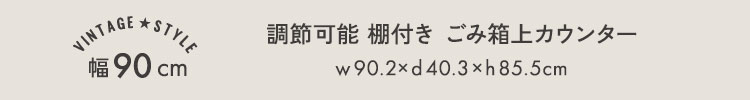 ヴィンテージ調 調節可能棚付き カウンター - 画像 (6)